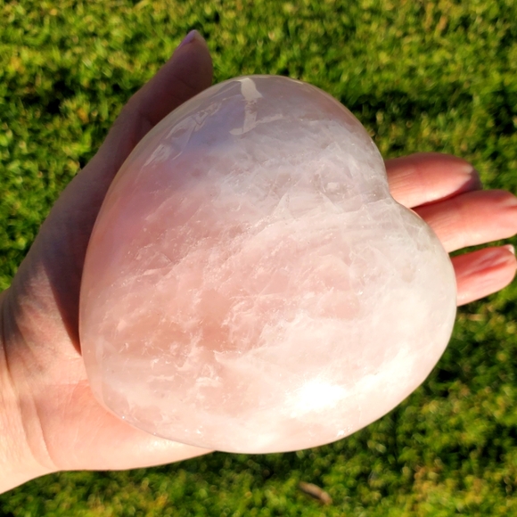 Other - Rose Quartz Puffy Heart